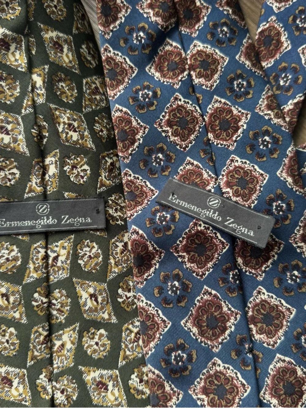 Ermenegildo Zegna silk tie set of two